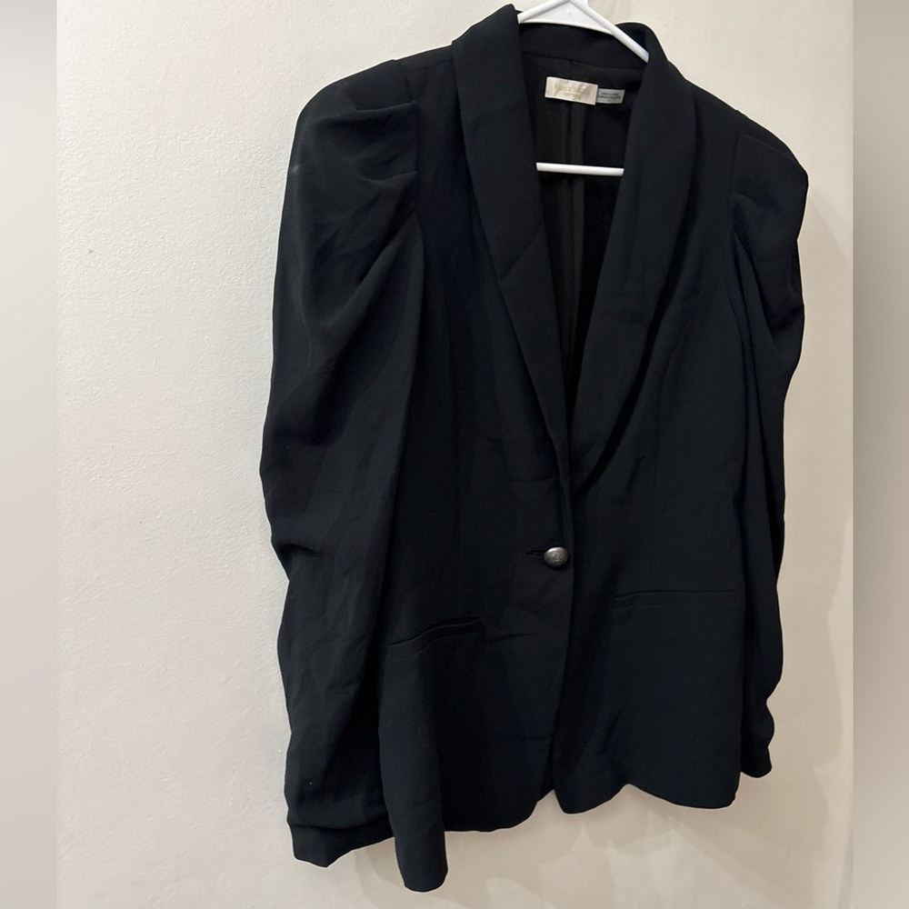 Ramy Brook Classic Black Blazer - single button closure- women’s size 4